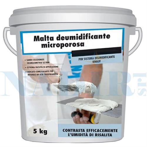 malta deumidificante finitura 5 kg. knauf in polvere