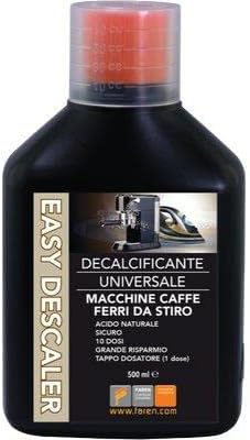EASY DESCALER decalcificante universale 500ml. FAREN per macchine da caffè, ferri da stiro ecc.