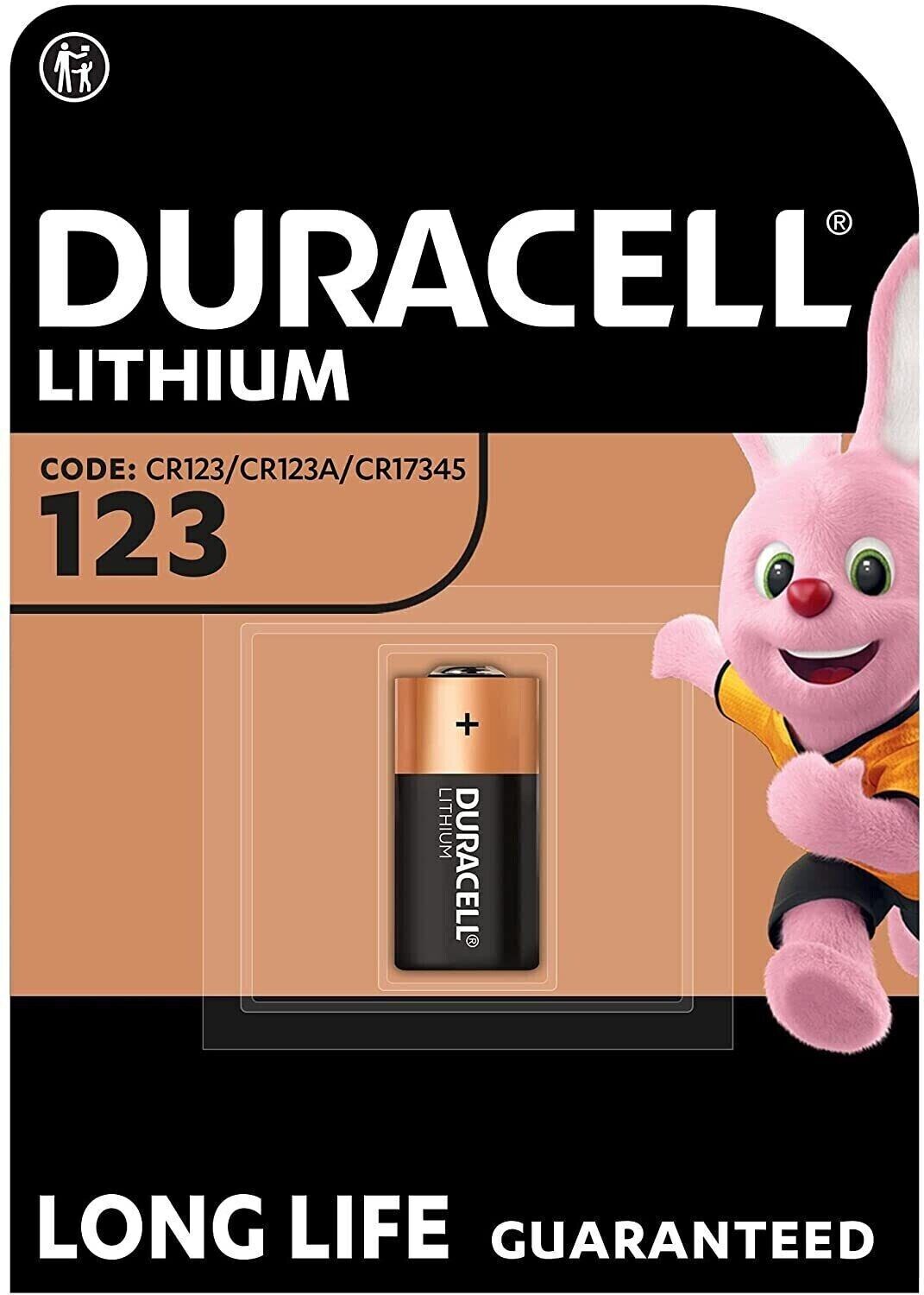 Duracell Pila Batteria CR123 3V Litio DL123A EL123A CR123A CR17345 photo allarme