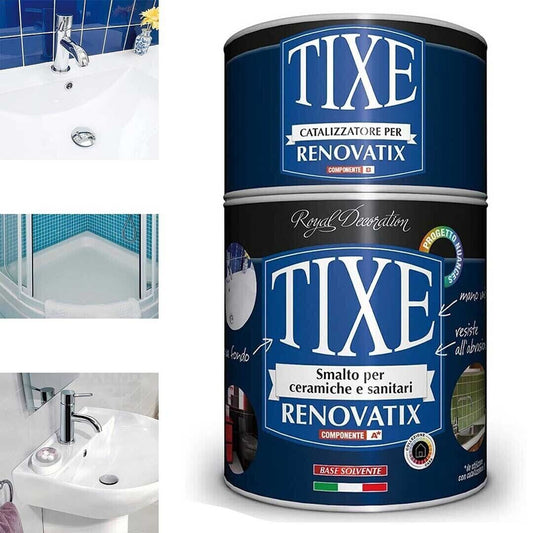 Smalto per ceramiche e sanitari Pittura lavandino wc vasca Bianco Tixe Renovatix
