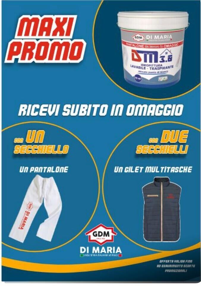 Pittura 3.0 G.D.M. Lavabile traspirante Lt.13 PROMO