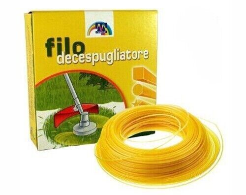 Filo per decespugliatore sezione tonda tondo MANIVER colore giallo