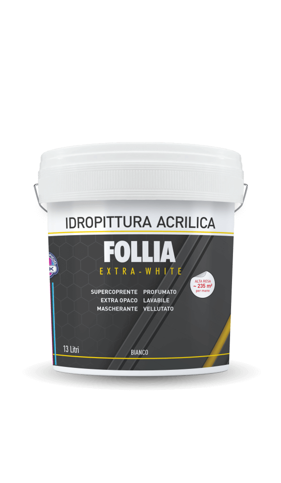 FOLLIA PITTURA LAVABILE MURALE 13 litri Bianco
