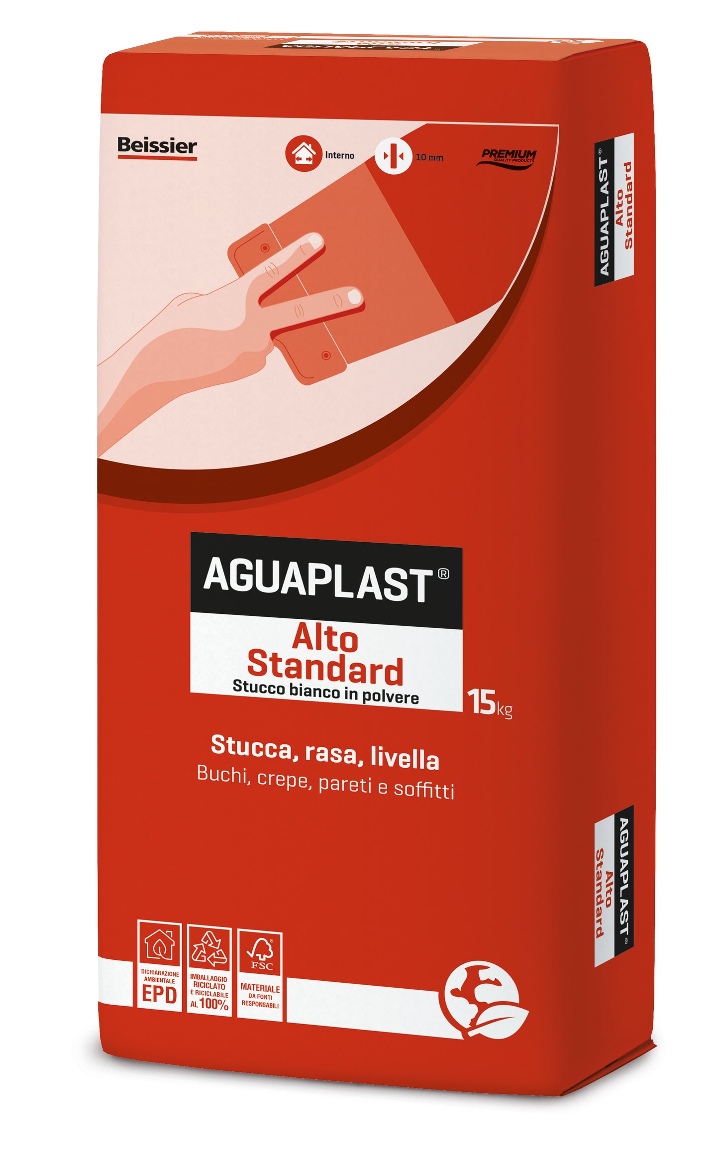 Stucco in polvere Alto Standard Aguaplast 15 Kg