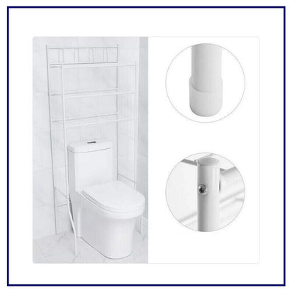 Scaffale Mobile Sopra Lavatrice Wc in Acciaio Salvaspazio da Bagno Lavanderia