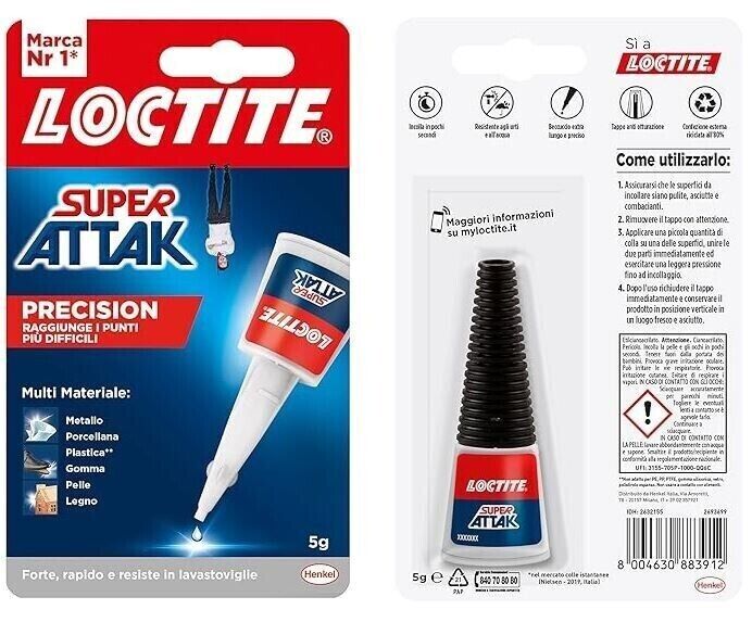 Loctite Super Attak Colla Adesivo Universale  Liquido 5gr. SuperAttack 3539