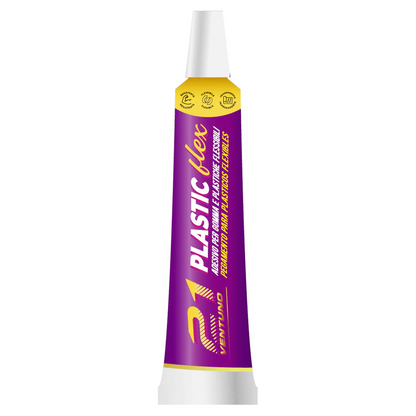 Tubetto Super Colla 21 Plastic Flex Adesivo per Plastica e Gomma Flessibile 20ml
