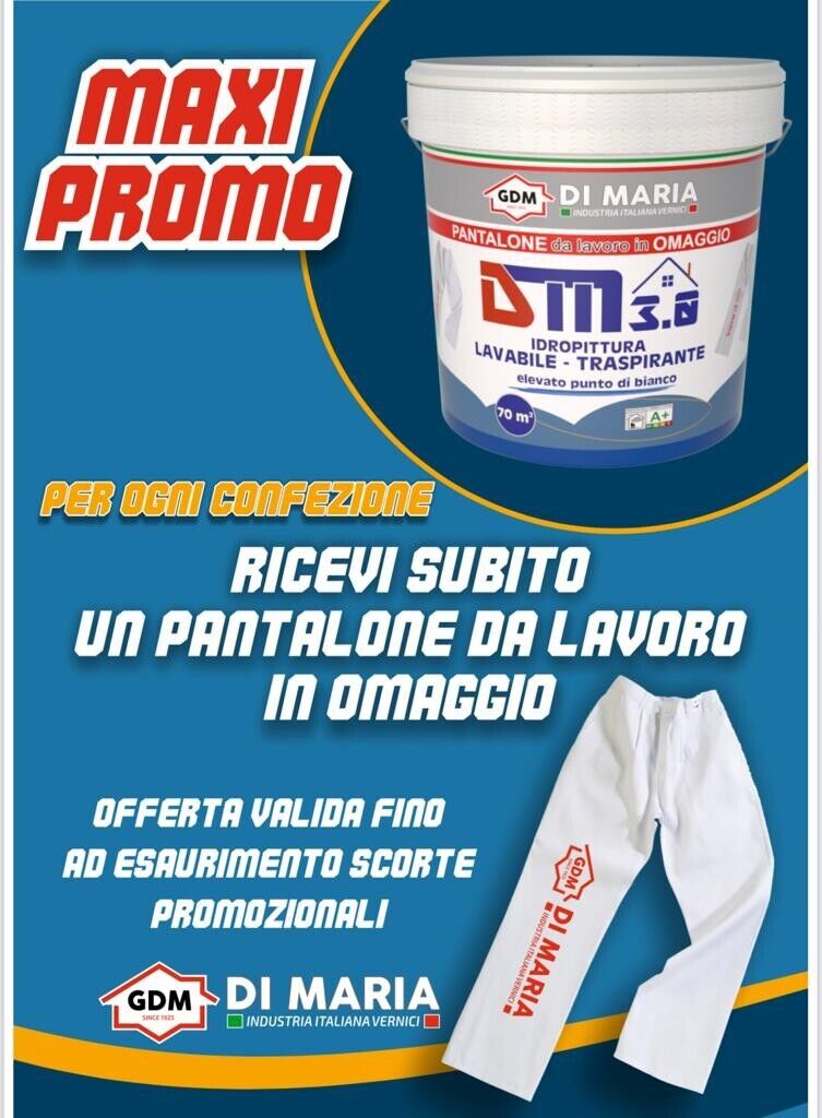 Pittura 3.0 G.D.M. Lavabile traspirante Lt.13 PROMO