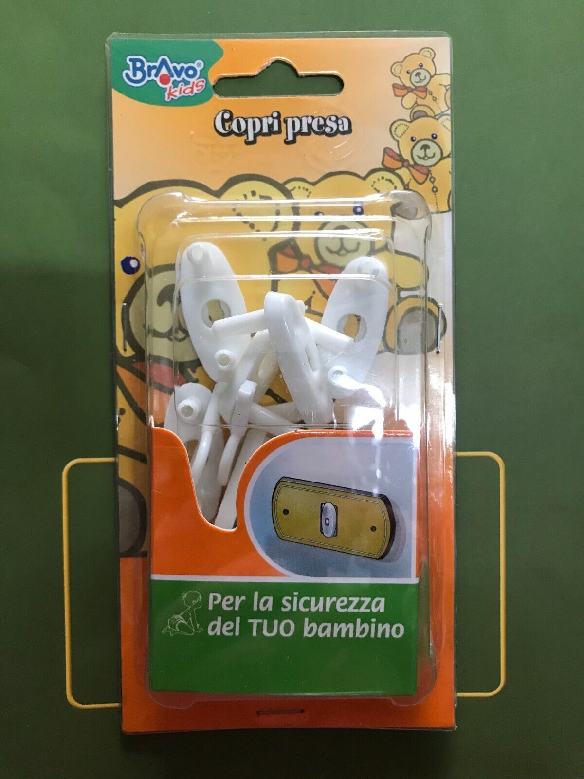 Copri presa 16 ampere protezione bambini 10 pezzi bravo kids