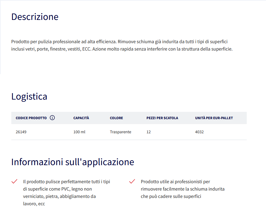REMOVER 100 ml. pulitore detergente per schiuma poliuretanica indurita. TYTAN