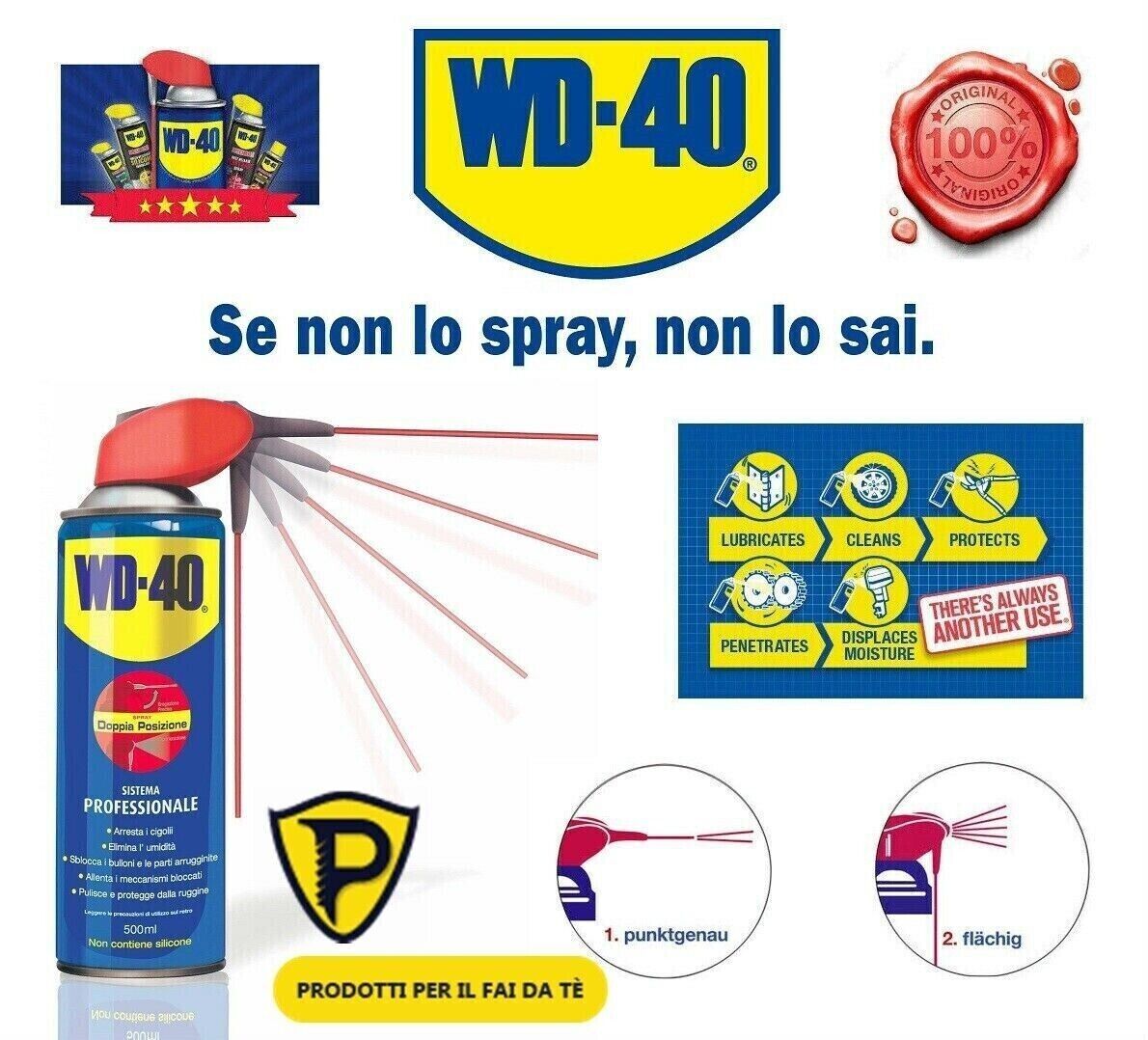 WD40 SBLOCCANTE SPRAY LUBRIFICANTE SVITOL DEGRIPPANTE PENETRANTE MULTIUSO 400 ml