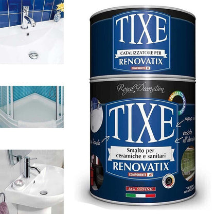 Smalto per ceramiche e sanitari Pittura lavandino wc vasca Bianco Tixe Renovatix