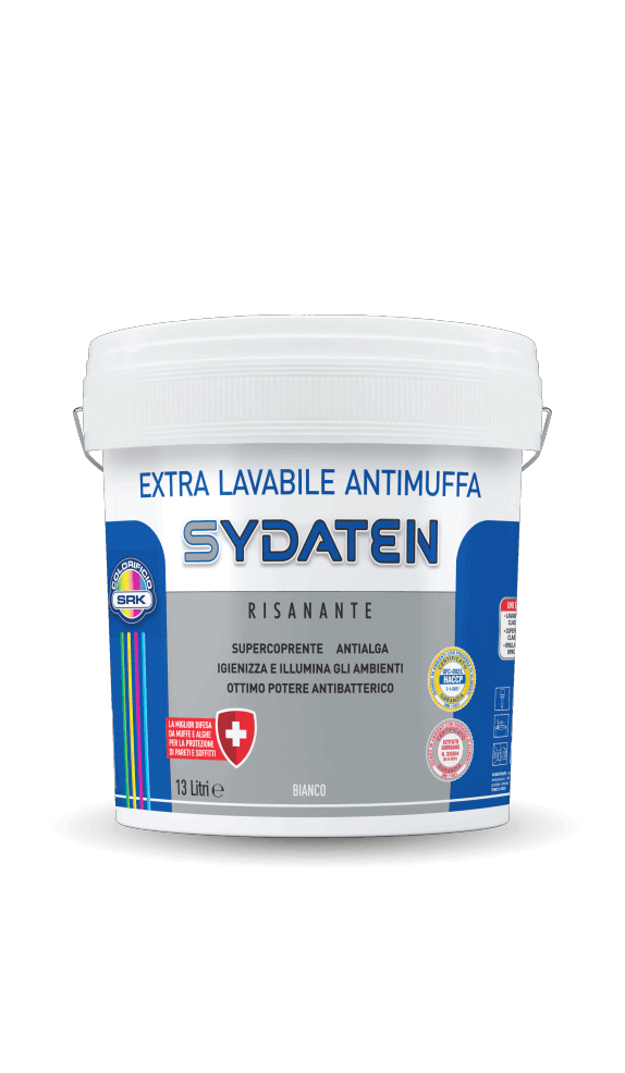 Sydaten pittura extralavabile antimuffa antialga antibatterico opaco bianco