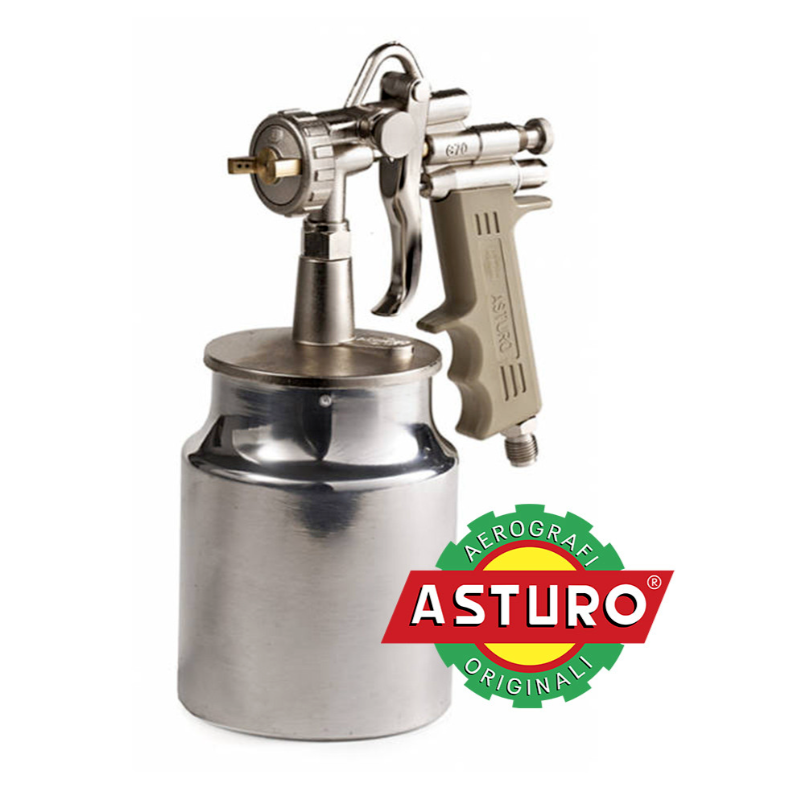 AEROGRAFO ASTURO G70 CON SERBATOIO INFERIORE UGELLO 1.5