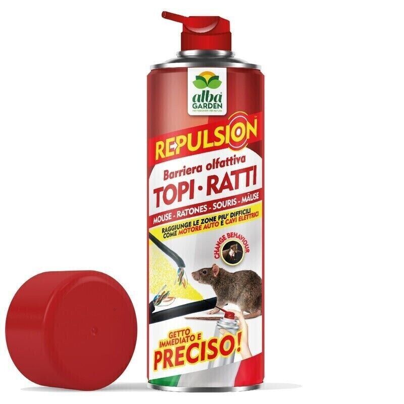 DISABITUANTE BARRIERA OLFATTIVA TOPI RATTI SPRAY GAS 600 ml REPULSION ALBAGARDEN