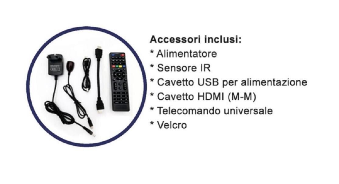 ELCART RICEVITORE HDMI STICKER DVB-T2 ART.55/45655-00 decoder digitale terrestre