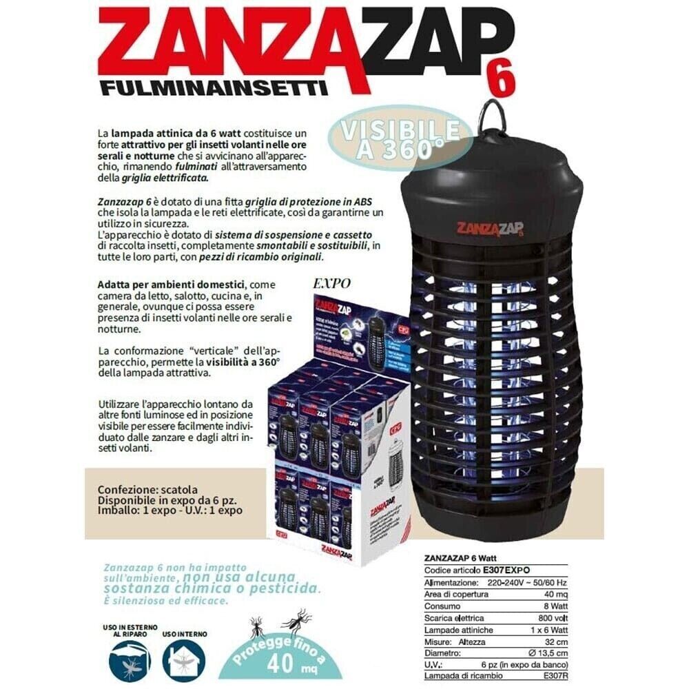 ZANZARIERA ELETTRICA DA INTERNO ED ESTERNO CFG ZANZAZAP 6W PER AMBIENTI 40MQ