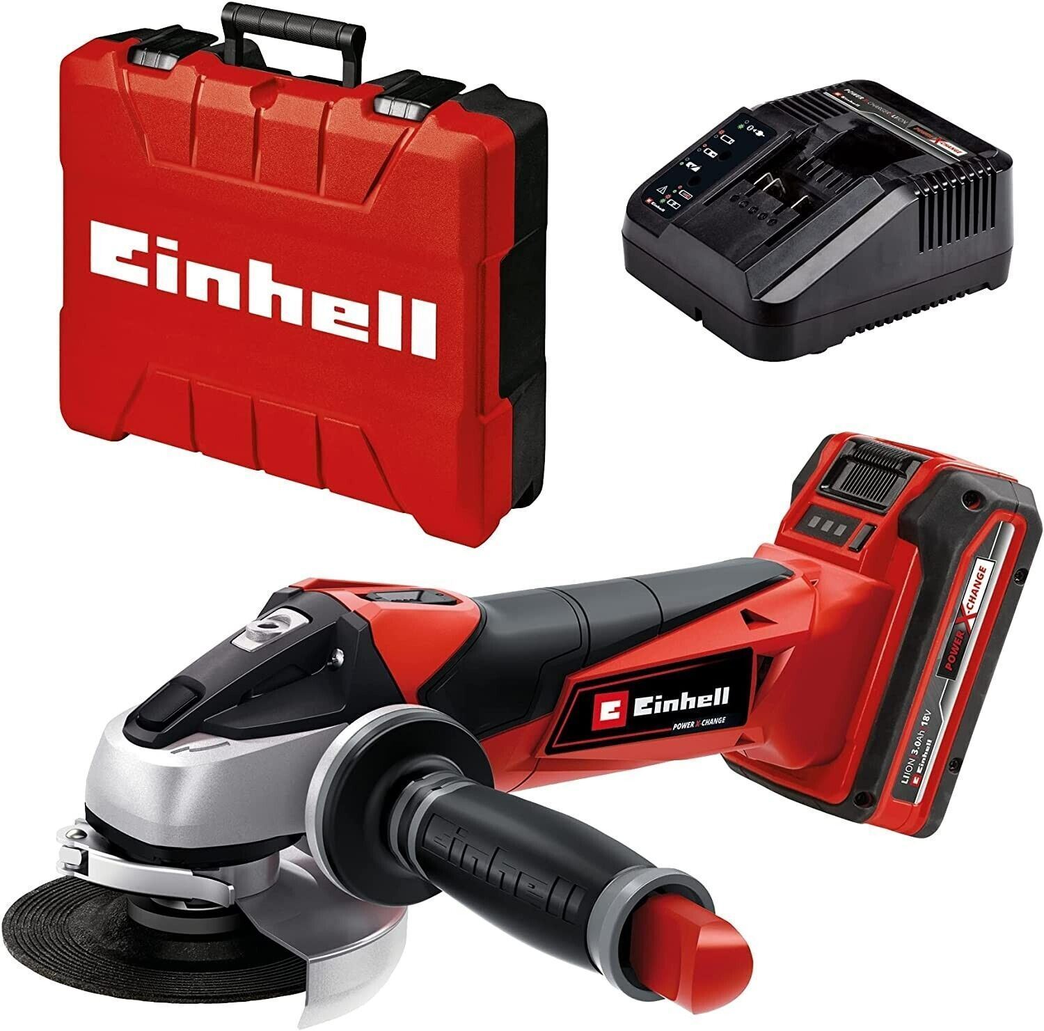 Smerigliatrice angolare a batteria Einhell TC-AG 18/115 Li KIT COMPLETO