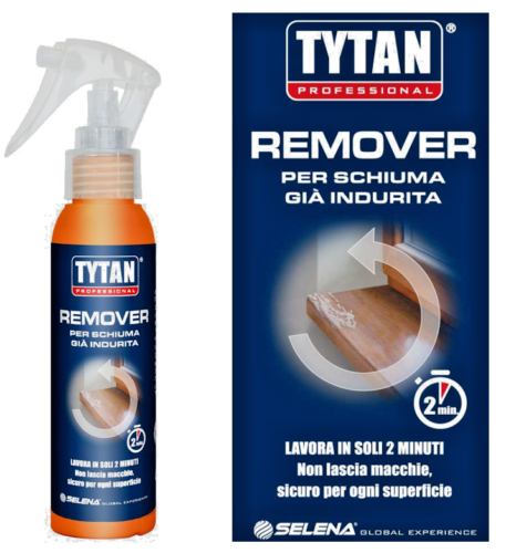 REMOVER 100 ml. pulitore detergente per schiuma poliuretanica indurita. TYTAN