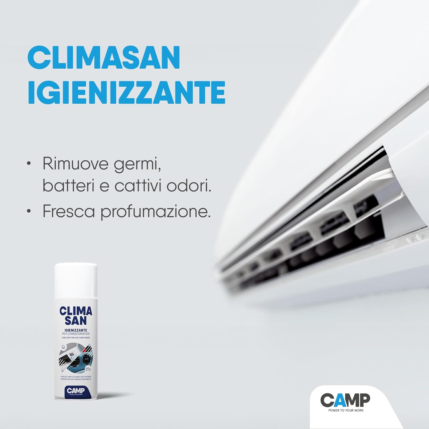 CLIMASAN IGIENIZZANTE, Trattamento per Climatizzatori Di Casa E Auto, a Base Alc