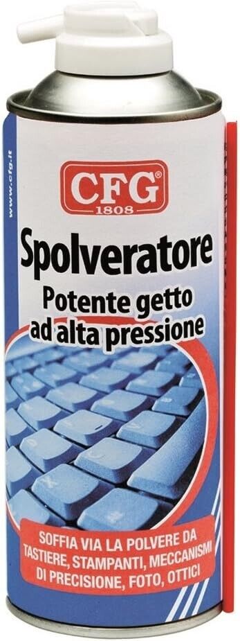 SPRAY PULENTE CFG 400ML ARIA COMPRESSA TASTIERE STAMPANTI PC CIRCUITI MECCANISMI