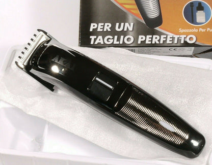 )TAGLIA CAPELLI RICARICABILE AKAI TAK-4660DC BOX LAMA ACCIAO WIRELESS CAVO