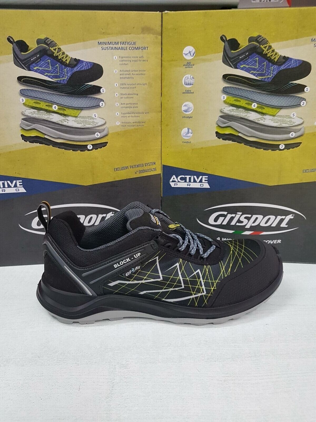 Grisport Scarpe Fast Active Pro Antinfortunistica Cat. S1 SRC (Nero) 