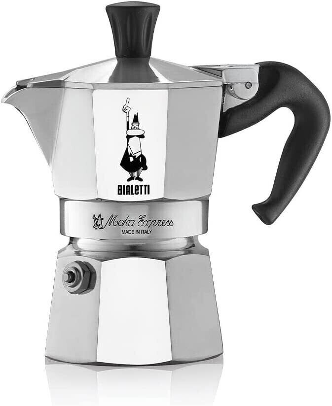 Bialetti Caffettiera Moka Express in alluminio da 1 a 6 tazze