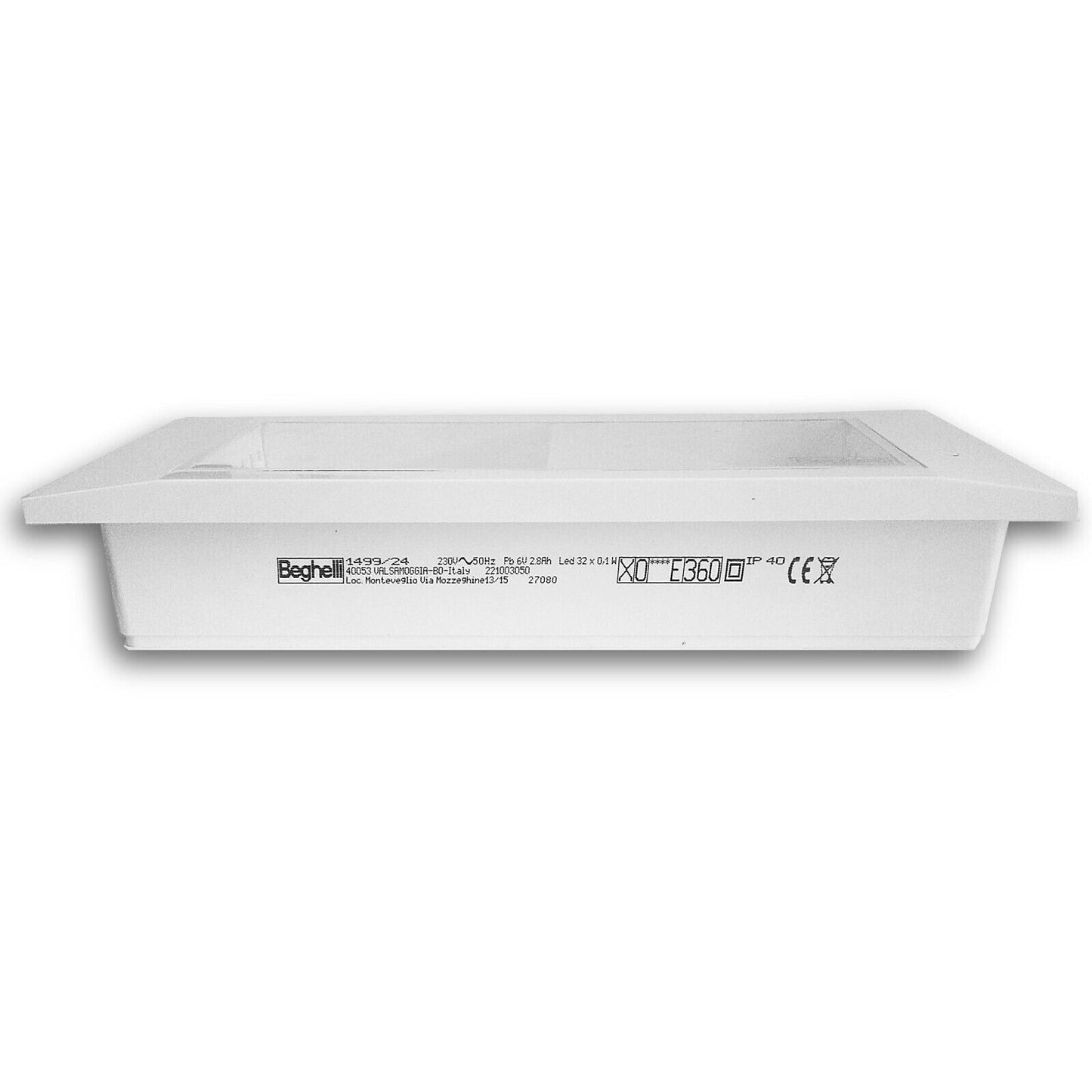 LAMPADA DI EMERGENZA A LED 220V DA INCASSO BEGHELLI 1499L STILE IN