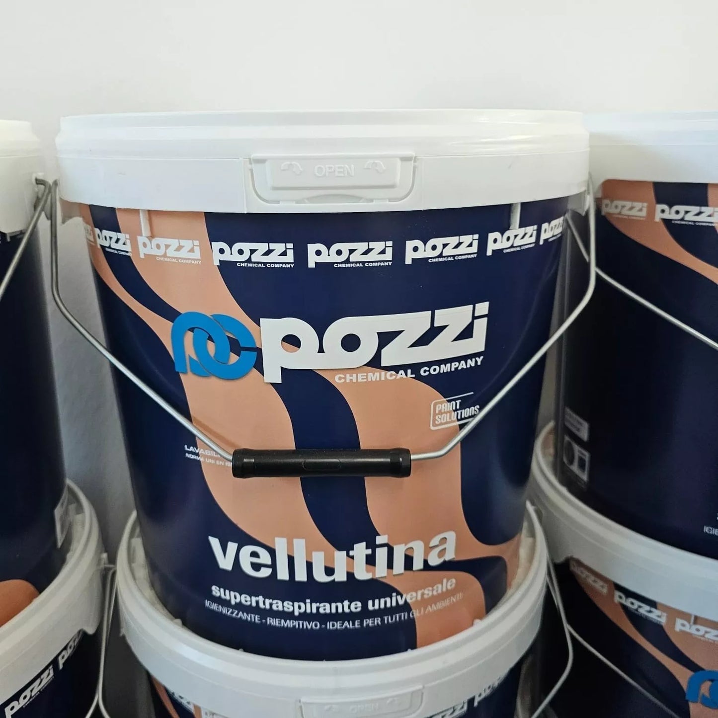Pittura murale super traspirante Vellutina Pozzi lt.14 bianca