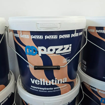 Pittura murale super traspirante Vellutina Pozzi lt.14 bianca