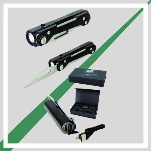 TORCIA LED RICARICABILE con Lama e Power Bank